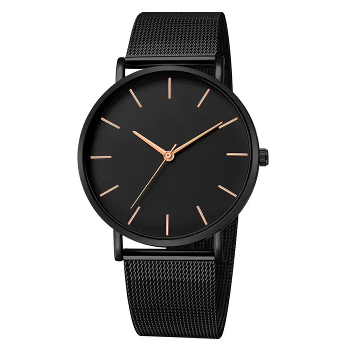 Hommes mode Ultra mince montres simples