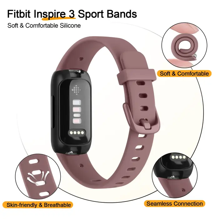 Bracelet de montre en Silicone pour Fitbit Inspire 3 bandes