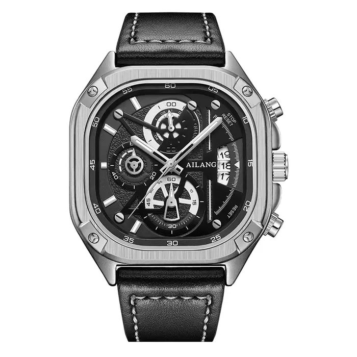 AILANG Tourbillon montres en cuir Couple ensemble unisexe