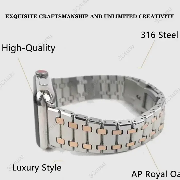 Bracelet de luxe pour Apple Watch iwatch Ultra 9 8 7 6 5 4 SE