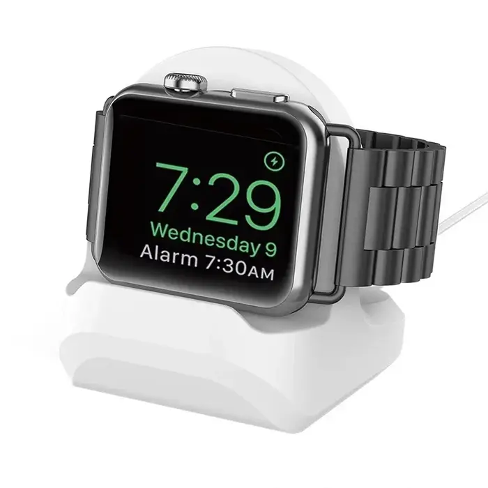 Support de chargeur en Silicone pour Apple Watch série 9 8 7 6 5 4 SE