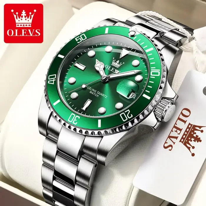 OLEVS montre à Quartz originale pour hommes en acier inoxydable étanche montres de sport mode luxe haut marque