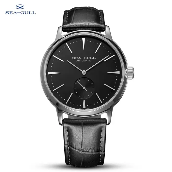 Seagull nouvelle montre d'affaires montres mécaniques pour hommes 50 m étanche en cuir Valentine