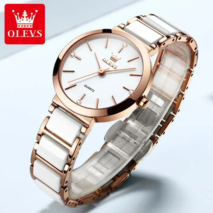 Montres pour femmes OLEVS, Relogio Feminino, montres de luxe en or rose, montres à quartz pour femme