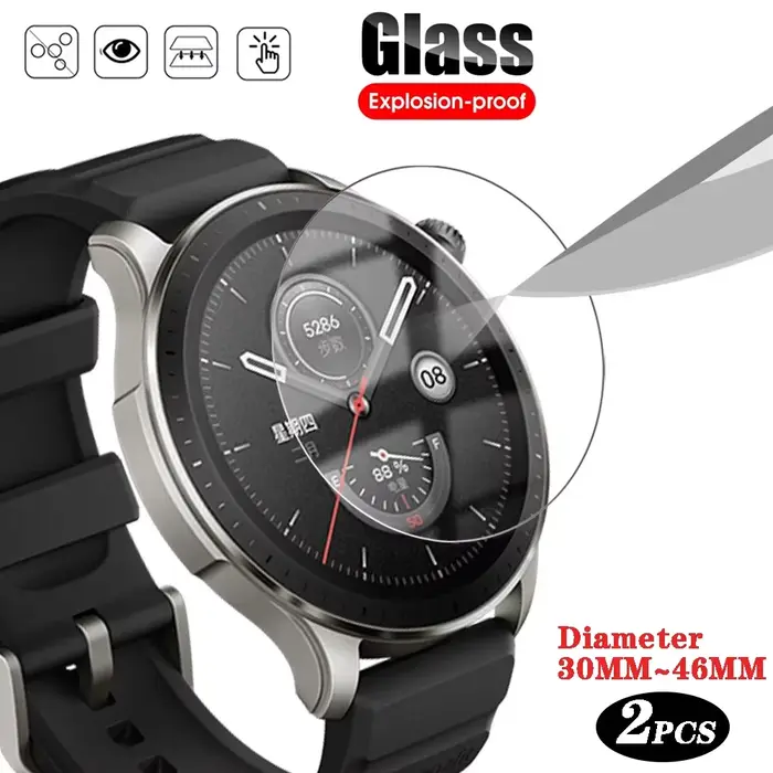 Protecteur d'écran en verre pour montre intelligente, film protecteur, Guatemala, 33mm, 34mm, 35mm,