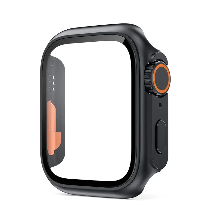 Verre + boîtier pour Apple Watch 44mm 45mm 41mm 40mm 42mm 38mm couvercle de protection d'écran changement Ultra pare-chocs iWatch série 9 8 7 SE 6 5 4