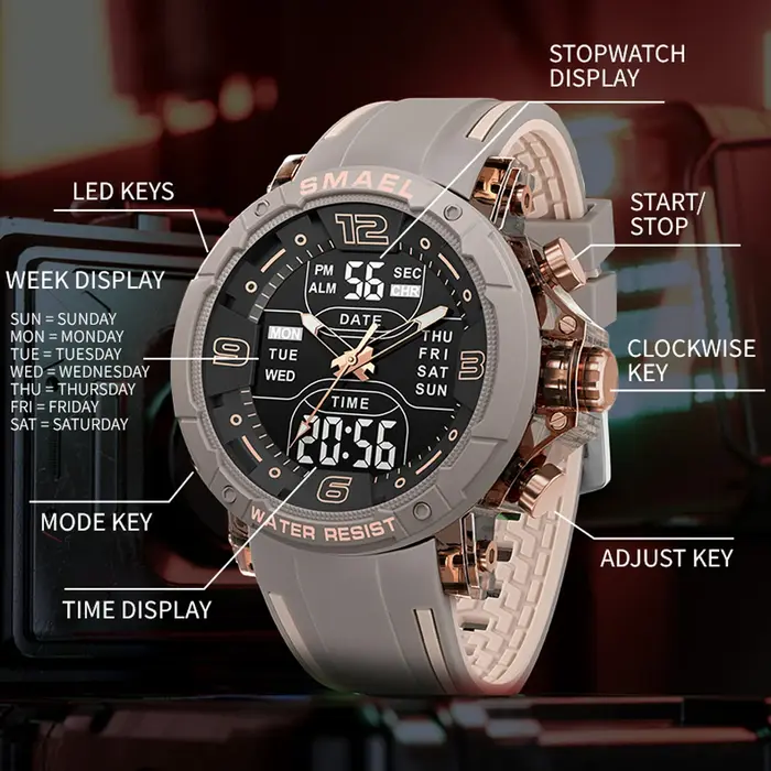 SMAEL – montre de sport militaire pour hommes