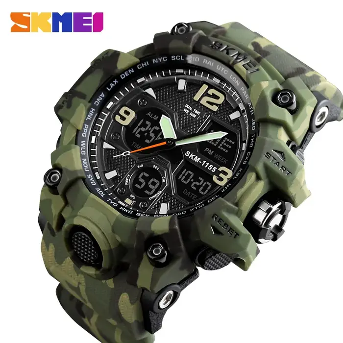 SKMEI 1155B Sport hommes montres numériques militaires montre