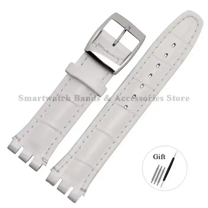 Bracelet en cuir véritable 17mm 19mm pour Swatch série étanche Sport bracelet en peau de vache brace