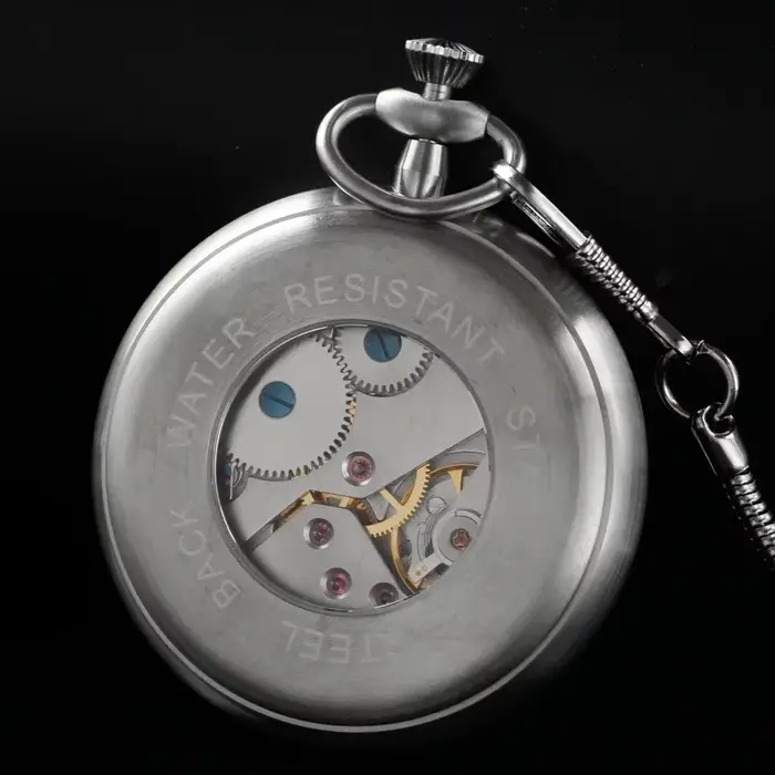 Montre de poche mécanique de luxe en acier impérial