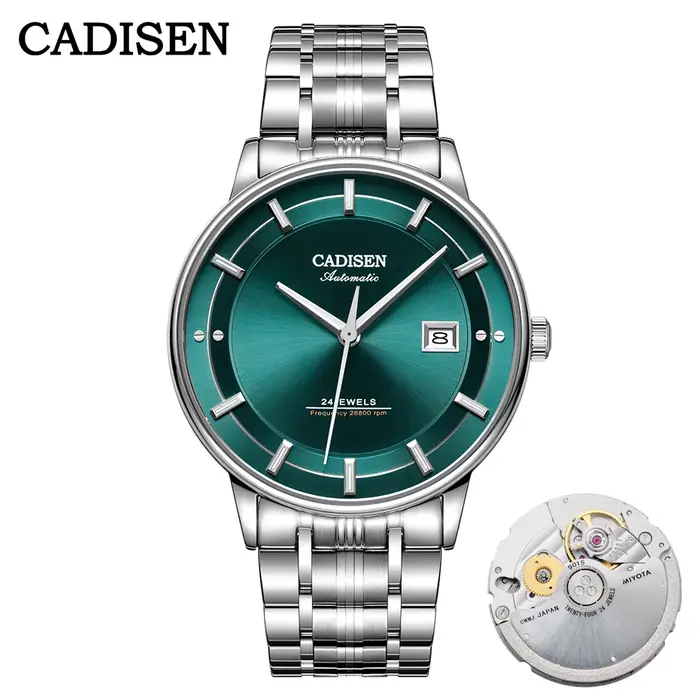 CADISEN – montre-bracelet automatique mécanique Ultra-mince pour hommes, marque de luxe incurvée, mo
