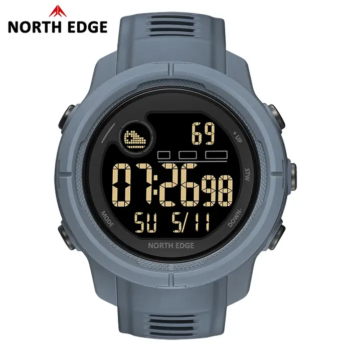NORTH EDGE Mars5 montre électronique pour hommes chronographe lumineux multifonctionnel détection de fréquence cardiaque natation montres étanches pour homme