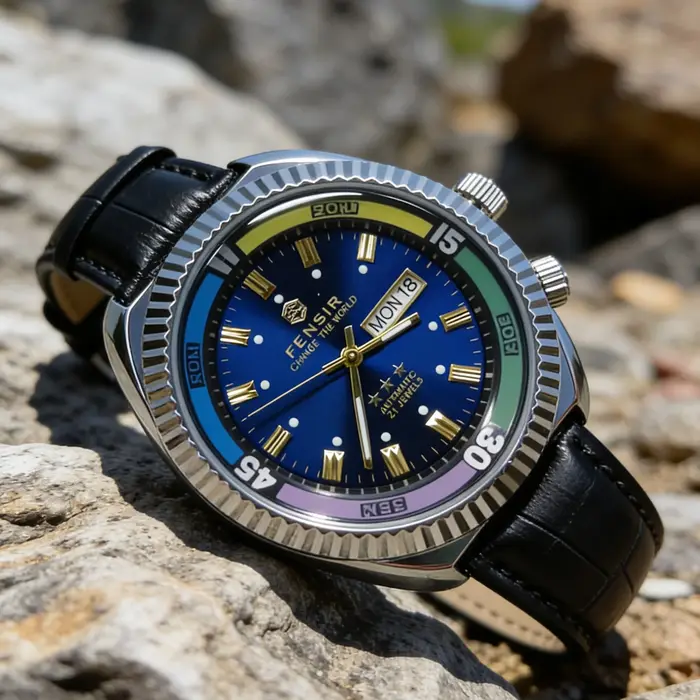 Montre à quartz pour homme - Boîtier en acier inoxydable