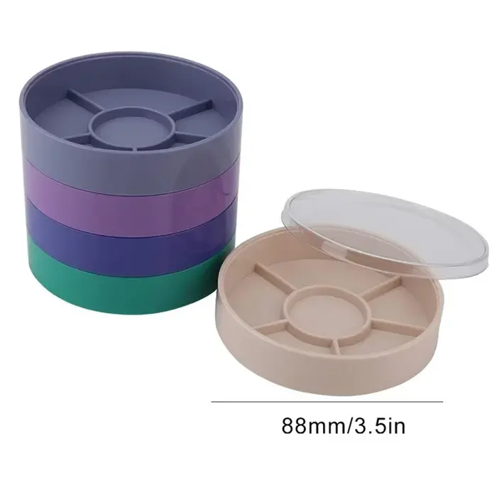 Boîte de rangement de pièces de montre, boîte de rangement d'outils de réparation de montre à 5 couches, boîte de pièces de couleur, outils de montre pour mouvement de composants à vis