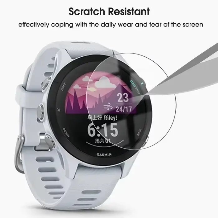 Verre trempé pour Garmin Forerunner 165 965 945 935 220 225 230 235 255s 735XT 620 630 montre Film de protection d'écran anti-rayures