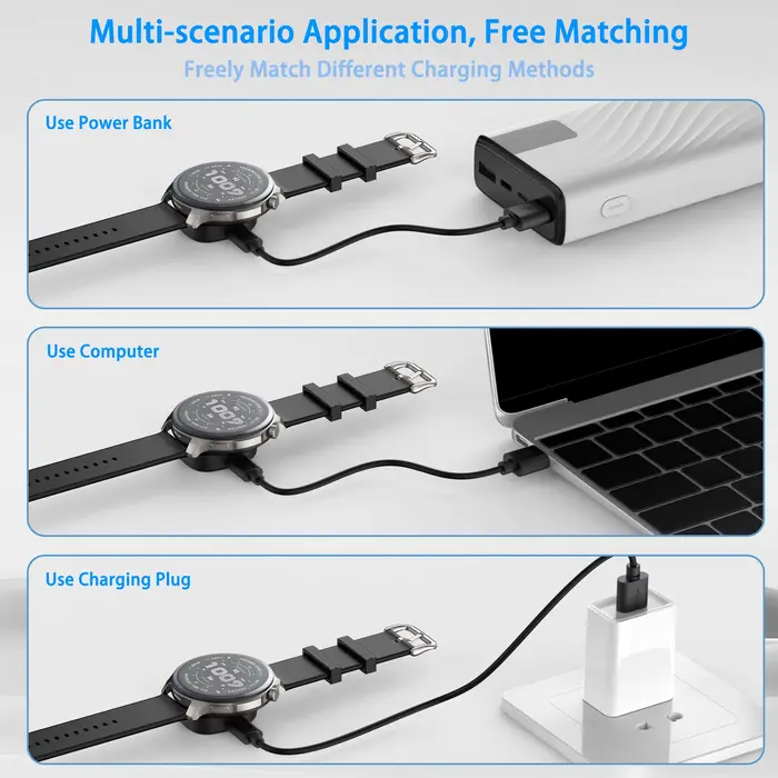 Convertisseur de chargeur sans fil pour Amazfit Balance 2/ Balance/T-Rex 3/Helio