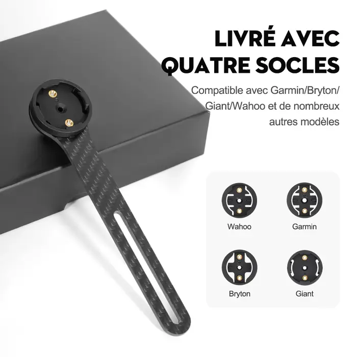 Support d'ordinateur de vélo en carbone