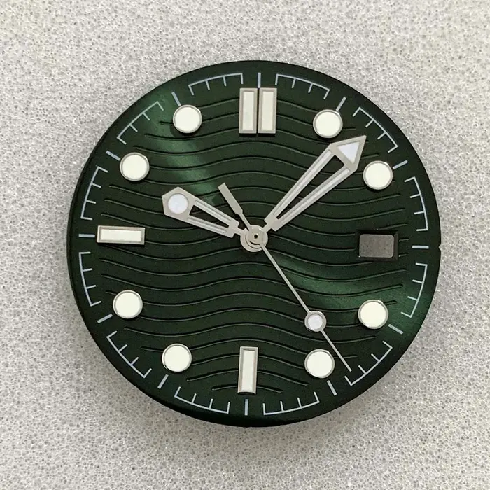 Cadran de montre lumineux vert 31 mm pour mouvement NH35
