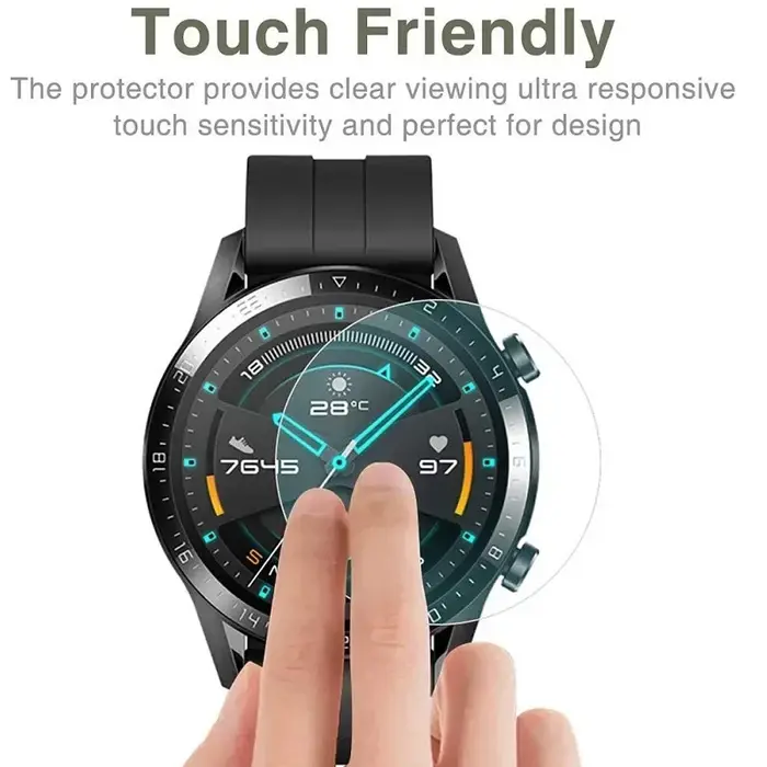 Montre intelligente ronde diamètre 37mm 36 38 39 40 30 31 34 32 33 35mm 42 43 44 45 46 41 MM Film de protection d'écran en verre trempé