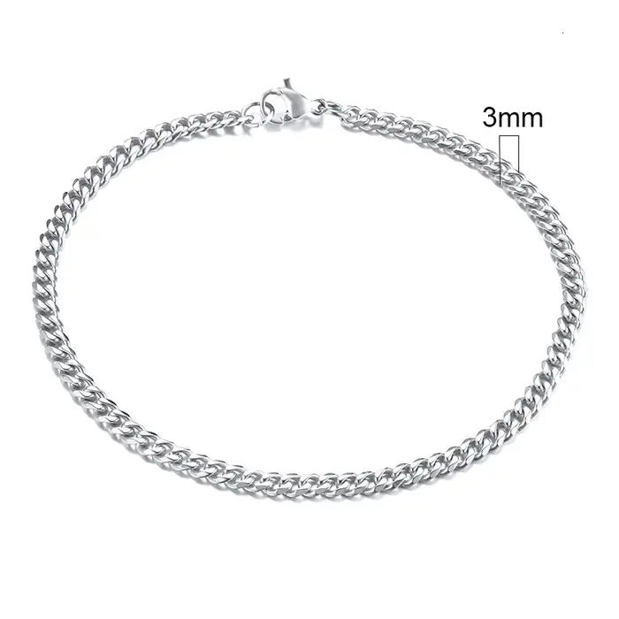 Vnox 3-11mm gros Miami gourmette chaîne Bracelet pour hommes