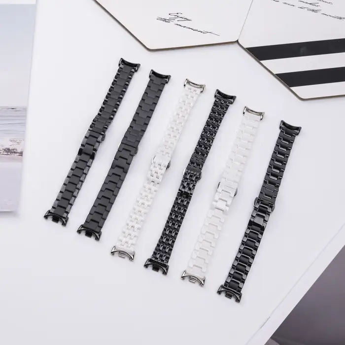 Bracelet en céramique pour Xiaomi Band 10 9 8, Bracelet de montre intelligent, boucle papillon, Bracelet de remplacement pour Xiaomi Mi Band10, accessoires