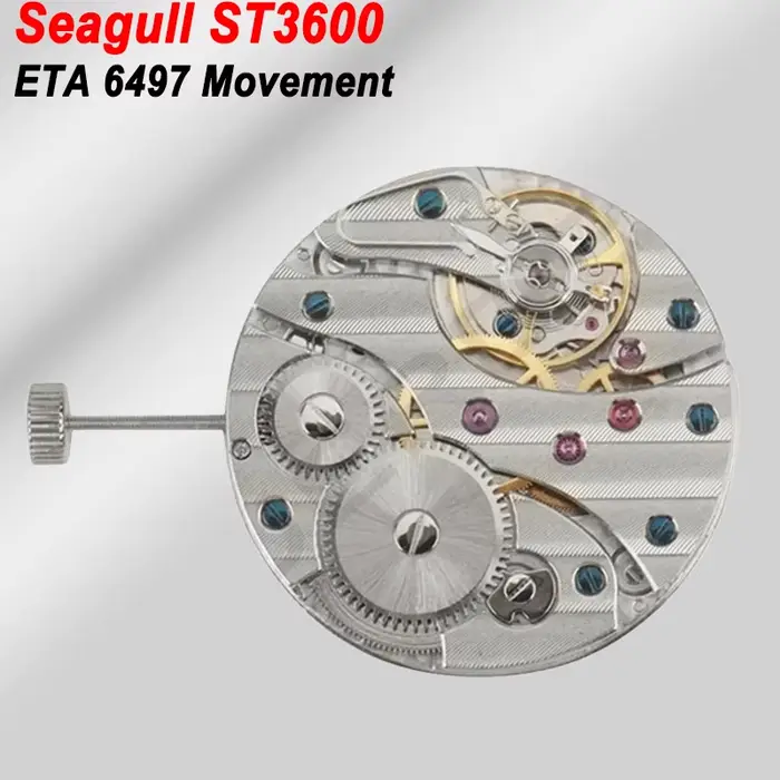 Seagull ST3600 mouvement mécanique montre substitut ETA 6497 remontage manuel 17 boîtier de pierres 