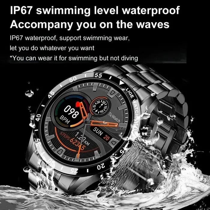 Montre intelligente étanche pour homme