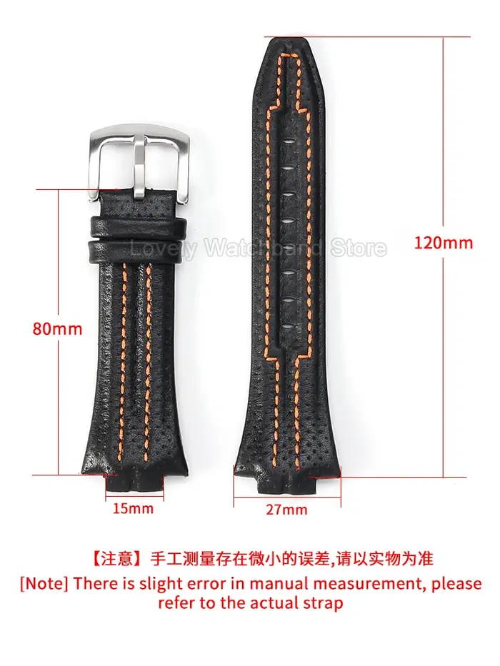 Bracelet de montre en cuir véritable