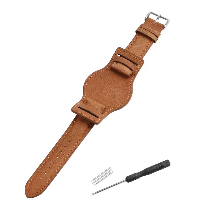Bracelet de montre en cuir véritable pour Omega pour Seiko