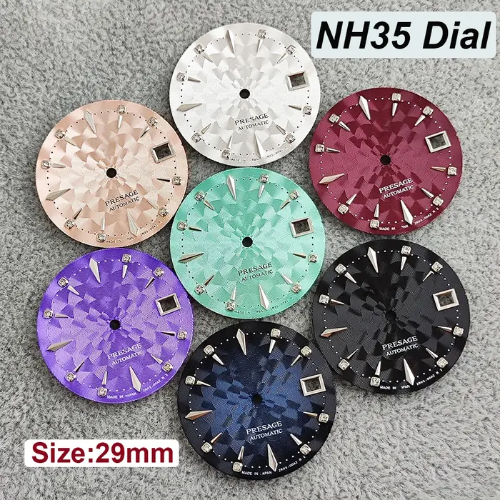 Cadran de montre Prestige S logo 29 mm pour mouvement automatique Mod NH35