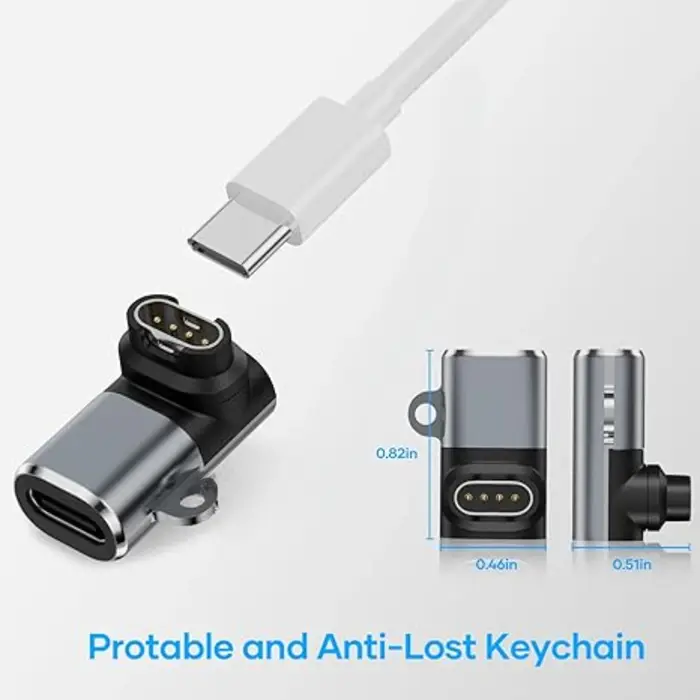 Adaptateur de câble de charge pour Garmin Fenix 8 7 7S 7X 6S 6 Forerunner 955 965 Quatix Chargeur USB-C
