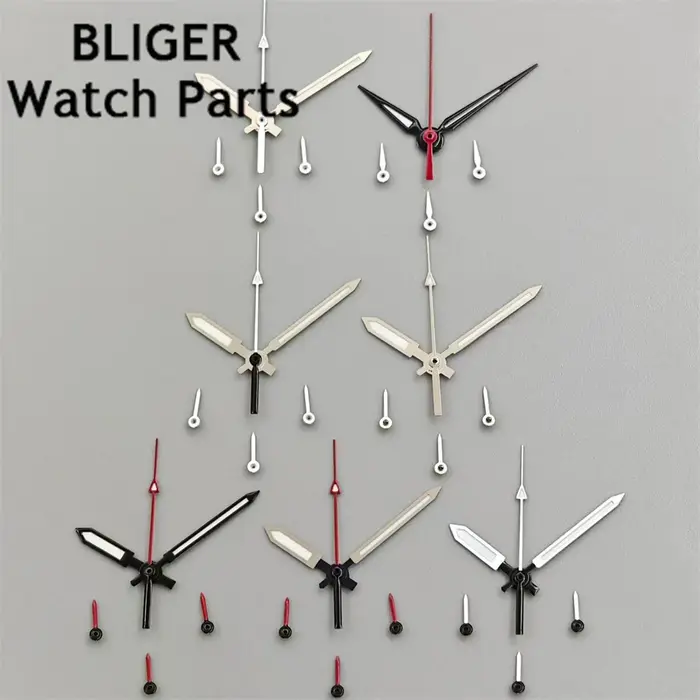 BLIGER – montre modifiée, accessoires manuels, chronométrage multifonctionnel, secondes de course, 6 aiguilles, vert lumineux, mouvement à Quartz VK63
