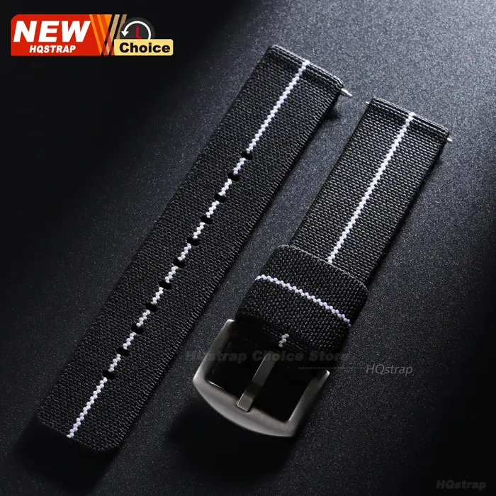 Nouveau bracelet de montre en nylon élastique tissé, 18mm 20mm 22mm, universel, à libération rapide,