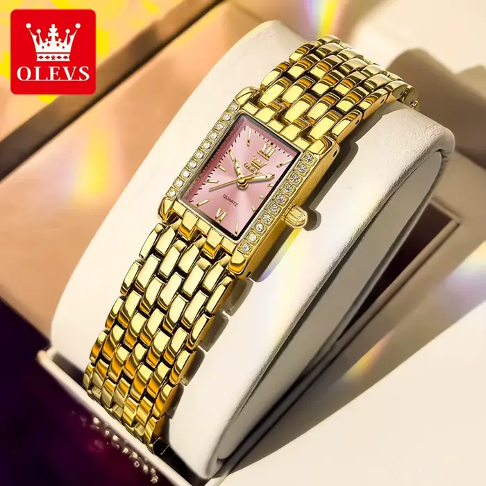 OLEVS femmes montres de luxe doré en acier inoxydable femme montre étanche classique mode