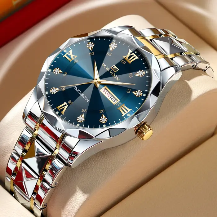 Montre de luxe en acier inoxydable pour homme