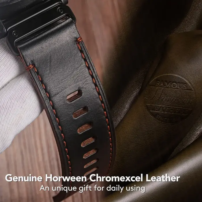 Bracelet en cuir véritable pour Garmin, bracelet de montre professionnel haut de gamme, Quickfit 22, 26mm, Fenix, Epix, MARQ, Quatic, Tactix