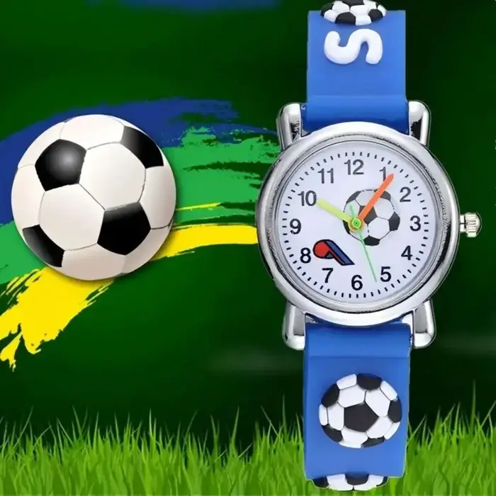Montre Enfant 3D Football à Mouvement Quartz