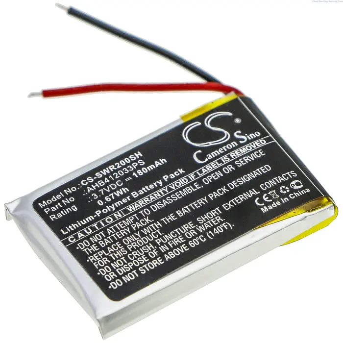 Batterie de montre intelligente 3.7V 180mAh AHB412033PS pour Sony SmartWatch 2
