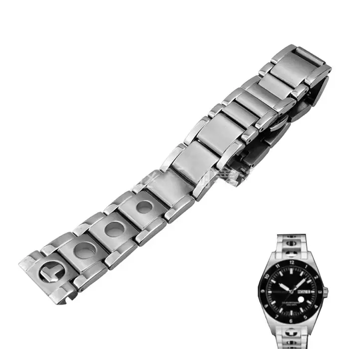 Bracelet de montre en acier inoxydable massif pour Tissot T91