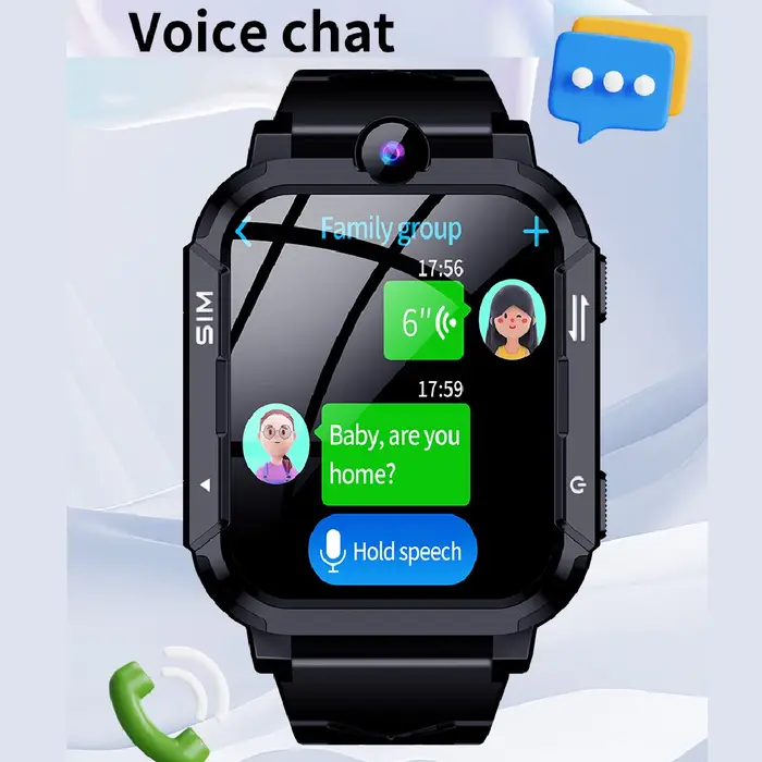Montre connectée 4G pour enfants, téléphone GPS, WiFi, appel vidéo, SOS, moniteur d'appel, 1 + 8 Go, téléchargement d'applications, WhatsApp, montre connectée pour enfants, cadeau