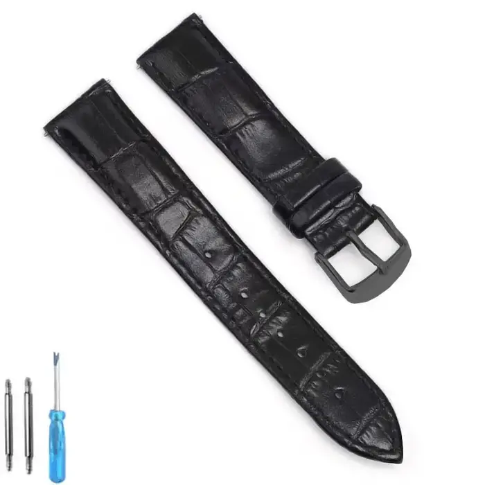 Bracelet de montre en cuir de veau pour hommes et femmes