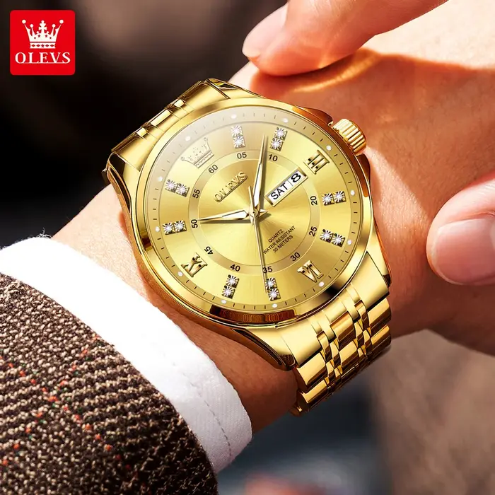 OLEVS 3620 or luxe hommes montre marque originale