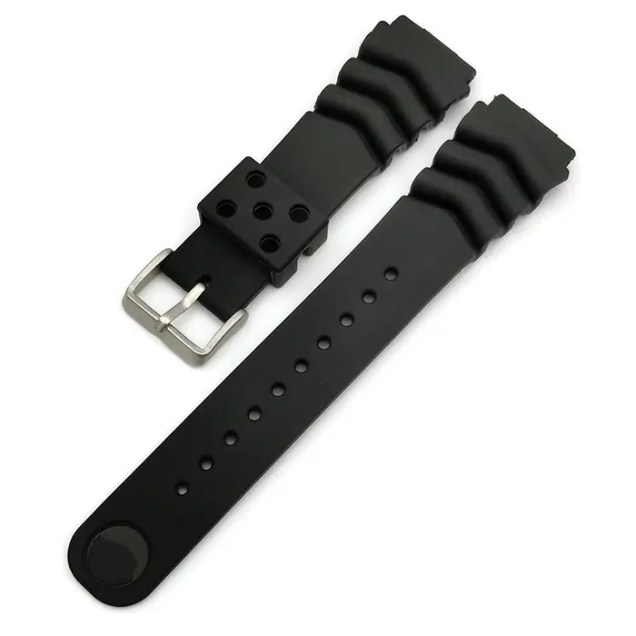 Bracelet de montre en résine de plongée pour Seiko, en Silicone, étanche, en caoutchouc souple, 18/2