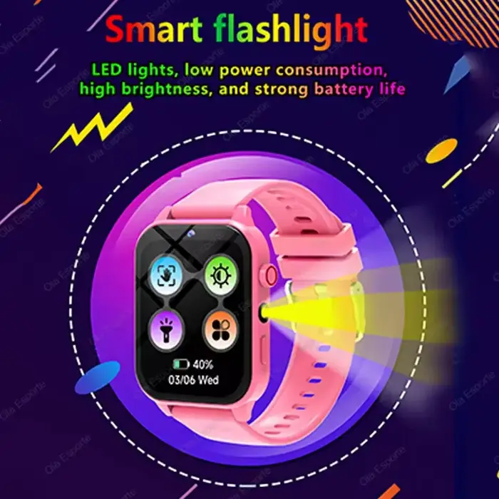100 + jeu SmartWatch enfant HD écran éclairage musique montre intelligente garçon fille cadeau enfants