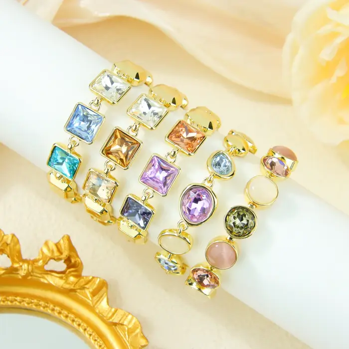 Bracelet de luxe en cristal italien