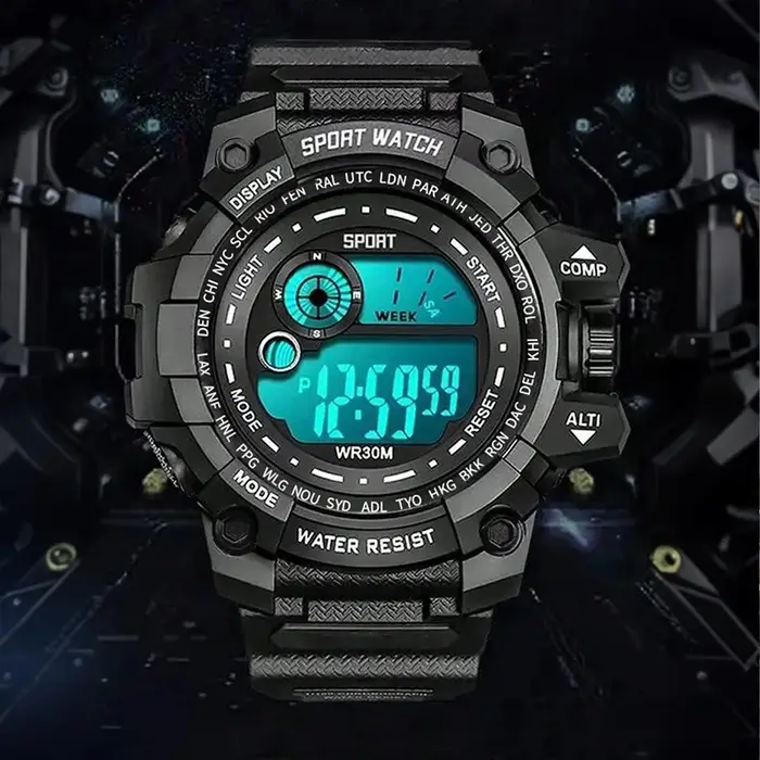 Montres numériques LED pour hommes, lumineuses, à la mode, étanches, pour hommes, date, horloge militaire, nouvelle collection