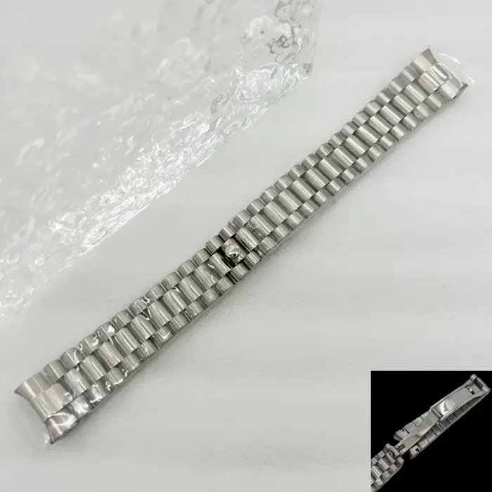 Bracelet présidentiel en or 20MM, en acier inoxydable 316L, fermoir coulissant, pour montre Seiko Da