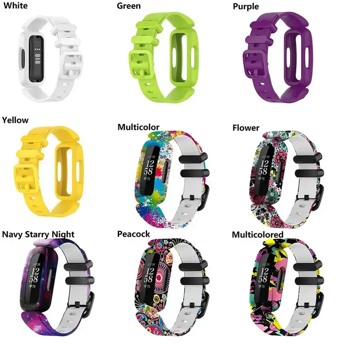 Bracelet de rechange en silicone pour Fitbit Zan3 et Inspire 2