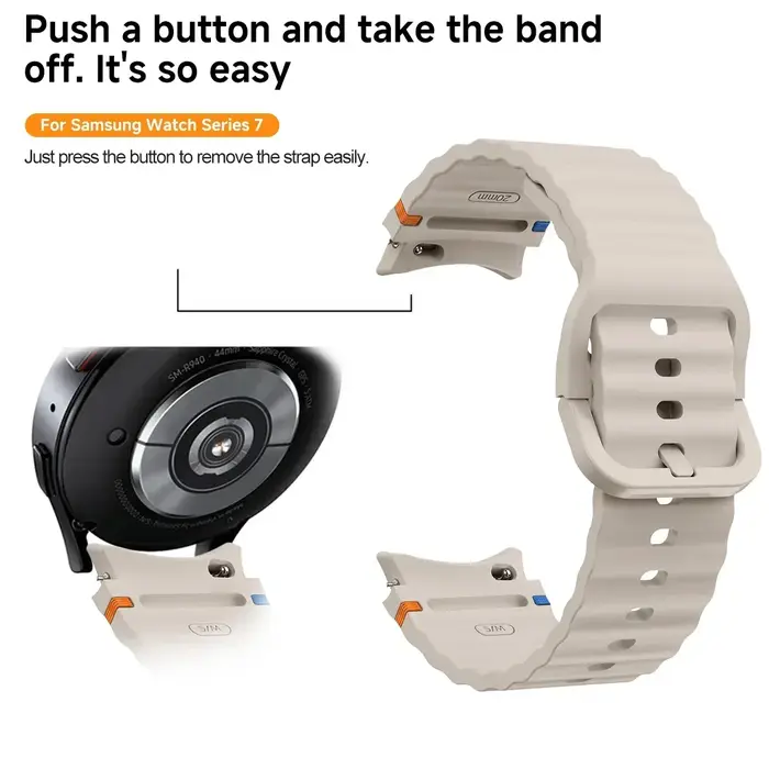 Bracelet d'origine pour Samsung Galaxy watch 7/FE/5 Pro/6/4 classique 44mm 40mm bracelet de ceinture de sport en Silicone correa Galaxy watch 7 bracelet