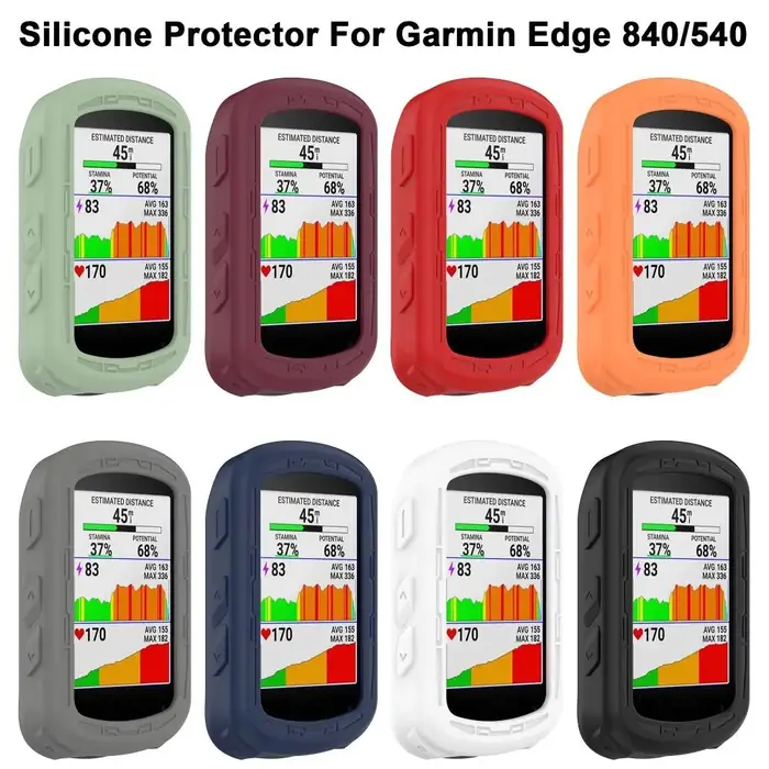Coque de protection en silicone souple anti-collision pour ordinateur GPS Garmin Edge 840/540